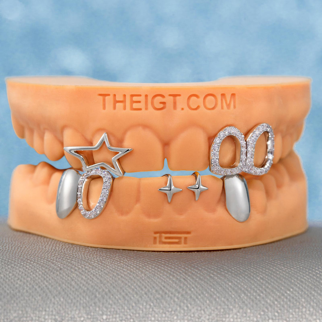 "Gap Star" Iced Open-Face Grillz