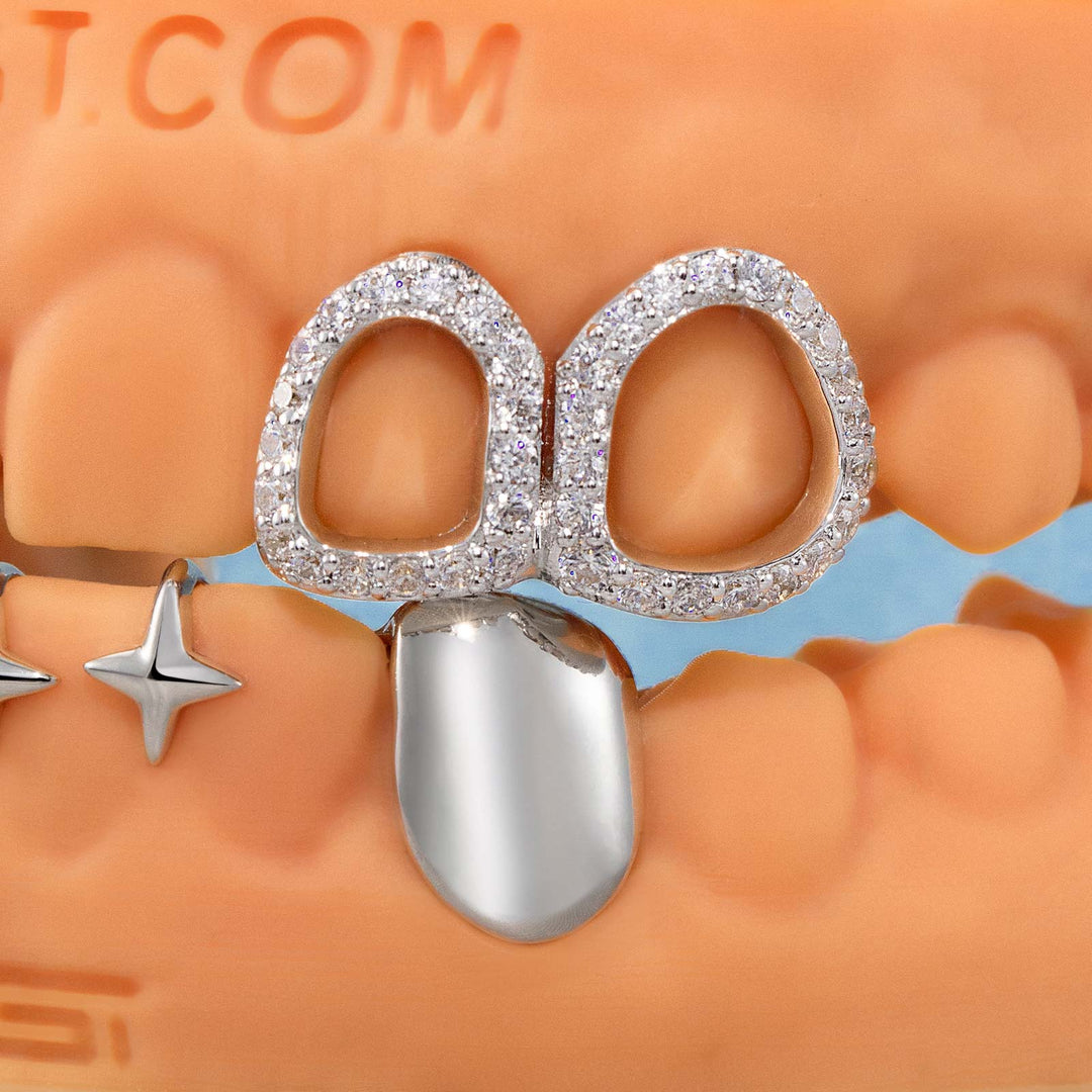 "Gap Star" Iced Open-Face Grillz