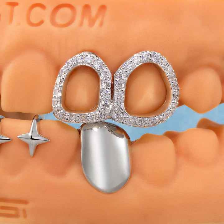 "Gap Star" Iced Open-Face Grillz