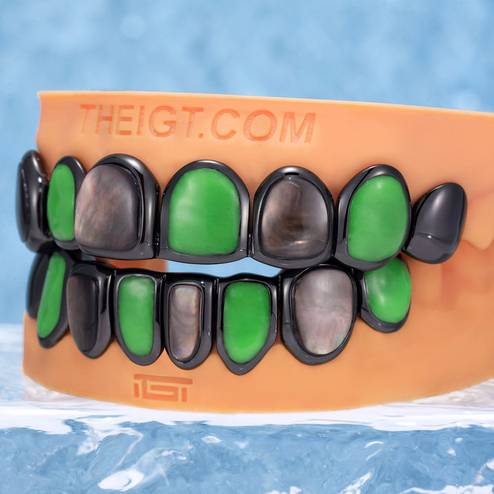 Glow-in-Dark Black Shell Grillz
