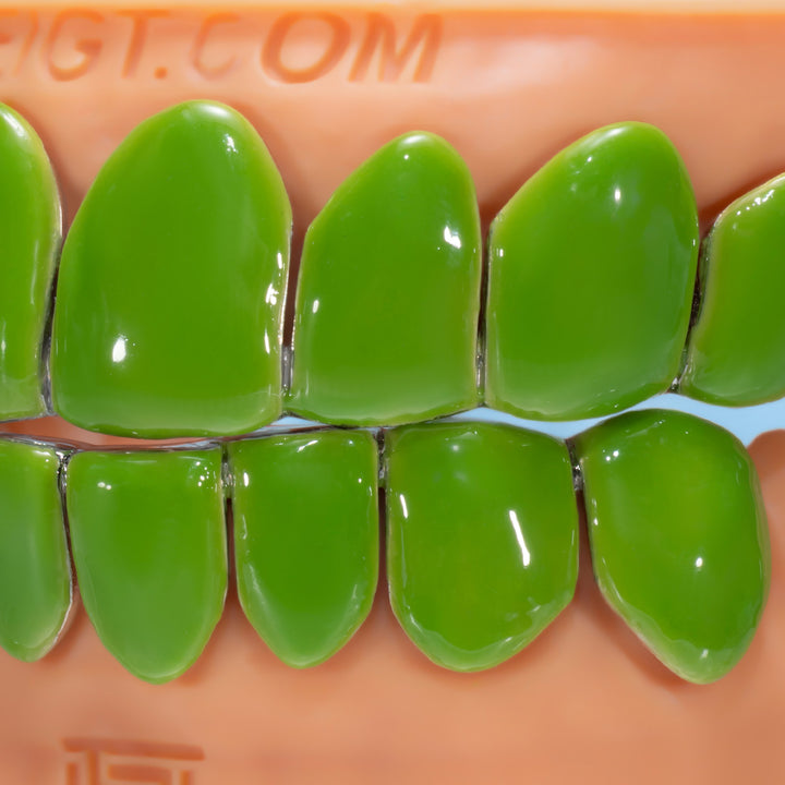 "Glow-in-the-Dark" Green Enamel Grillz