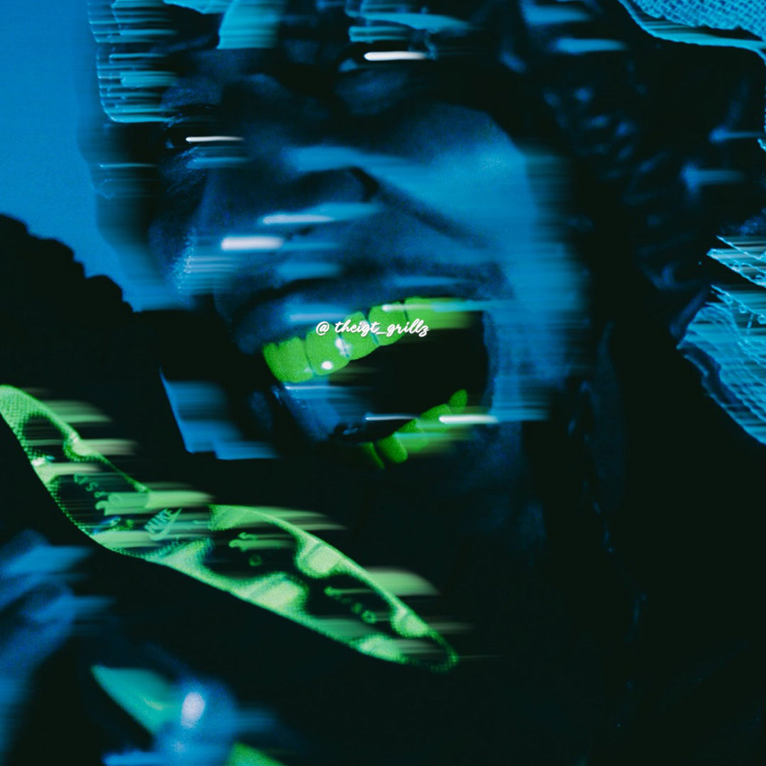 "Glow-in-the-Dark" Green Enamel Grillz