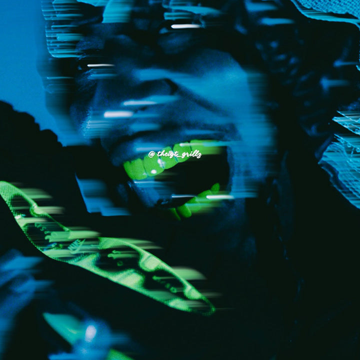 "Glow-in-the-Dark" Green Enamel Grillz
