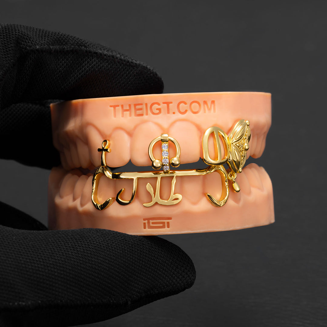 Gold Ankh & Cross Grillz