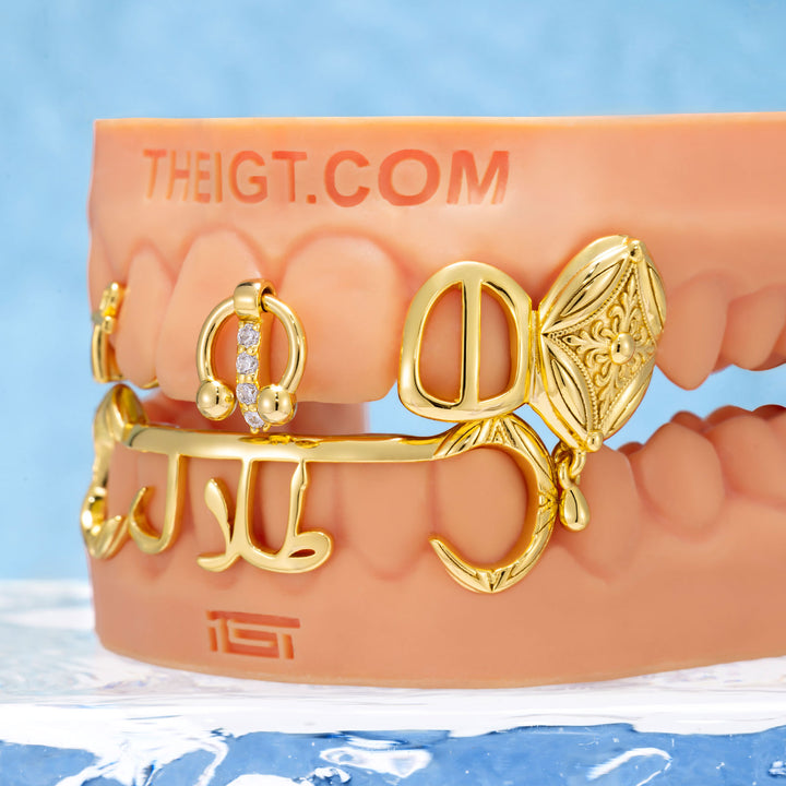 Gold Ankh & Cross Grillz