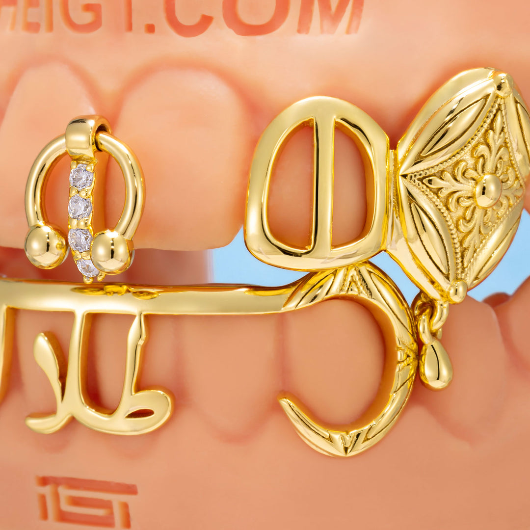 Gold Ankh & Cross Grillz