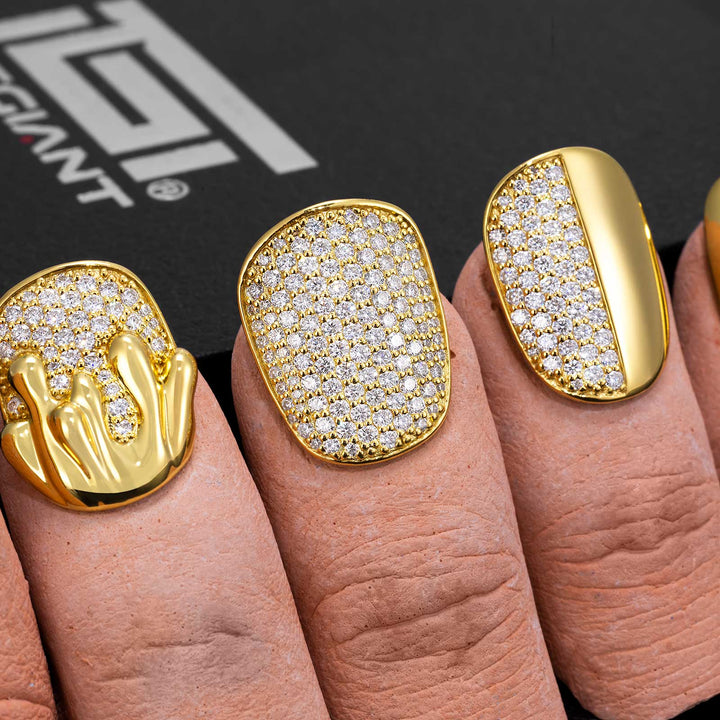 Gold Drip Hybrid Nail Set
