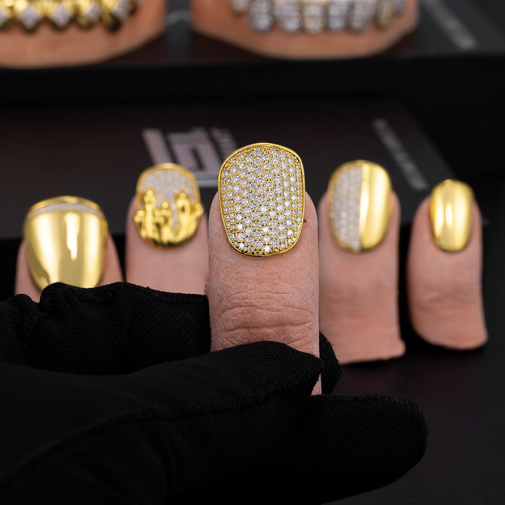 Gold Drip Hybrid Nail Set