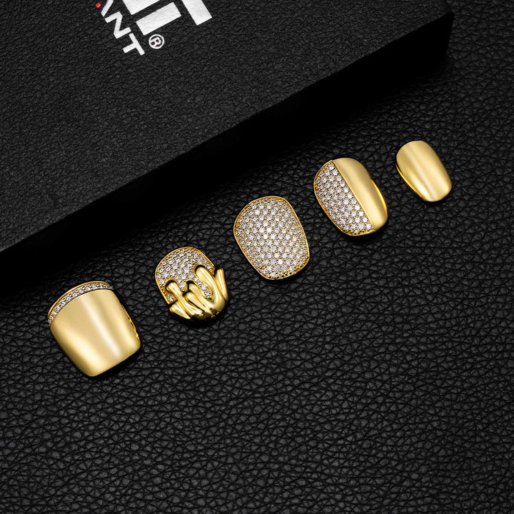 Gold Drip Hybrid Nail Set