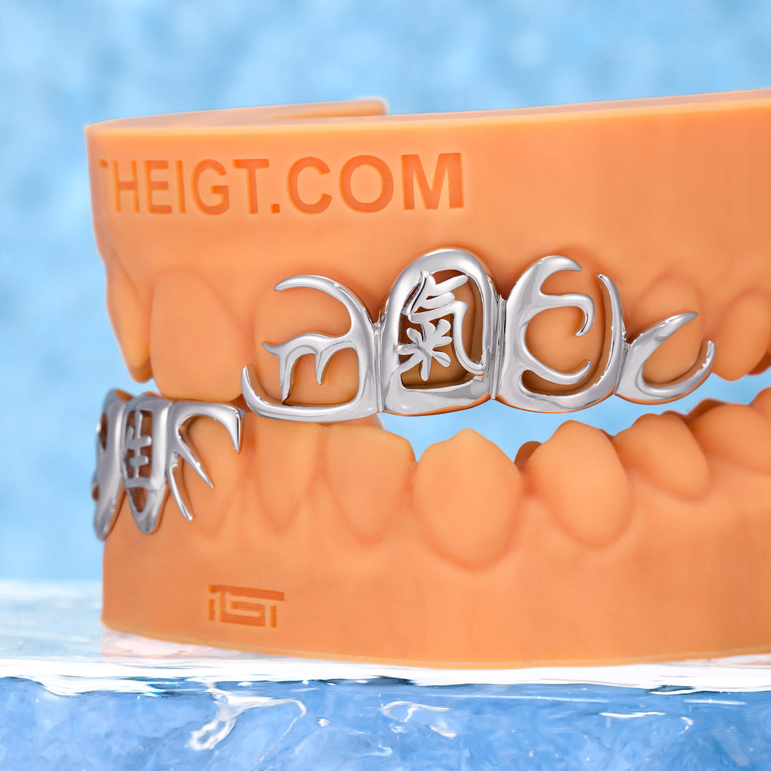 Gold Japanese Text Grillz