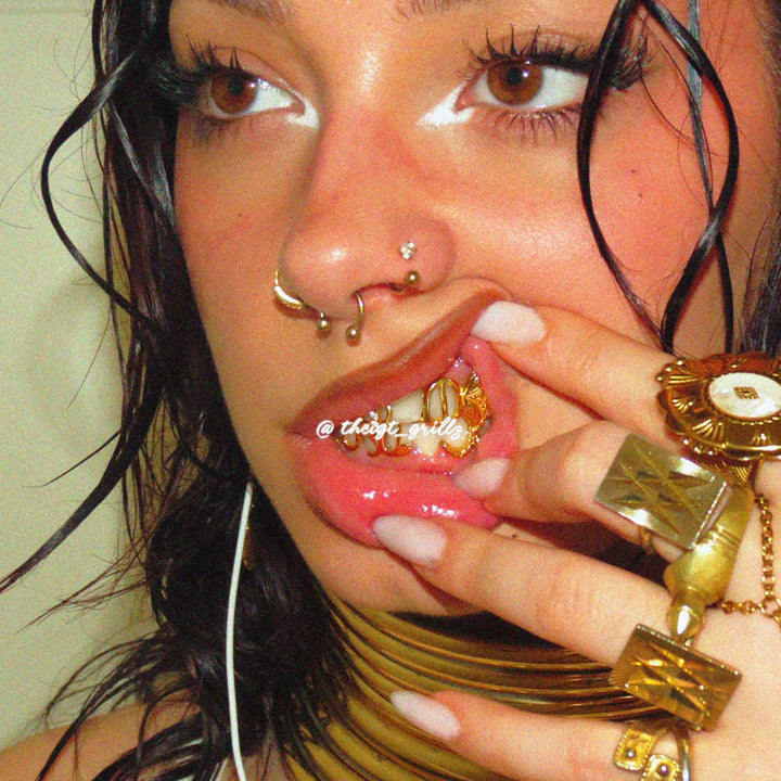 Gold Ankh & Cross Grillz