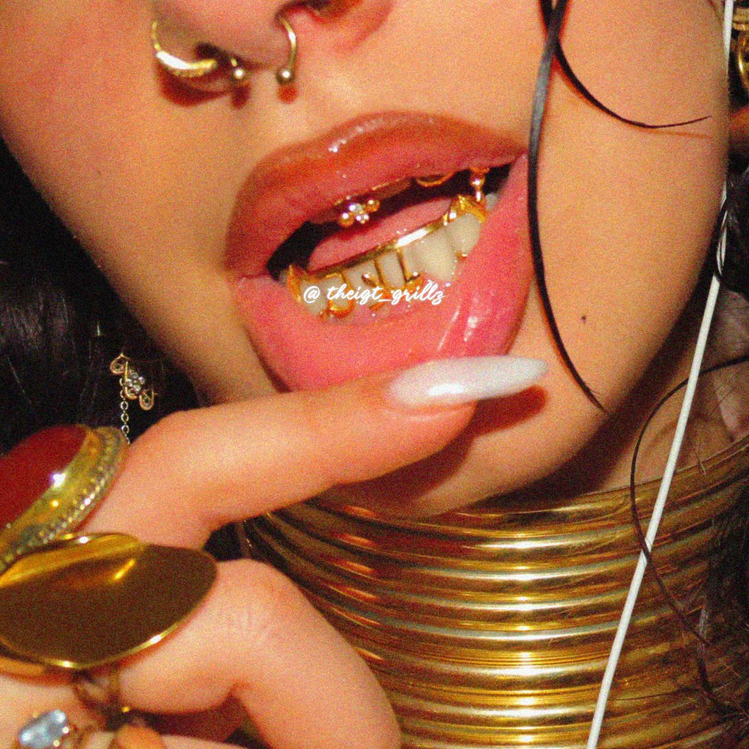 Gold Ankh & Cross Grillz