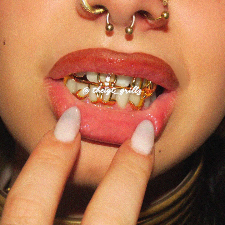 Gold Ankh & Cross Grillz