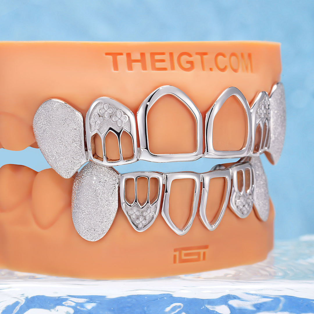 Gothic Arch Diamond Dust Open Face Grillz