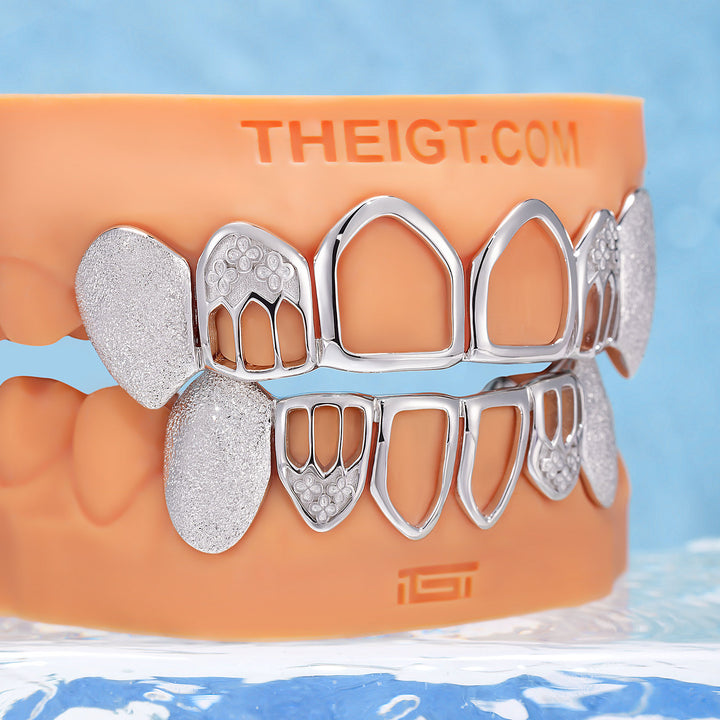 Gothic Arch Diamond Dust Open Face Grillz
