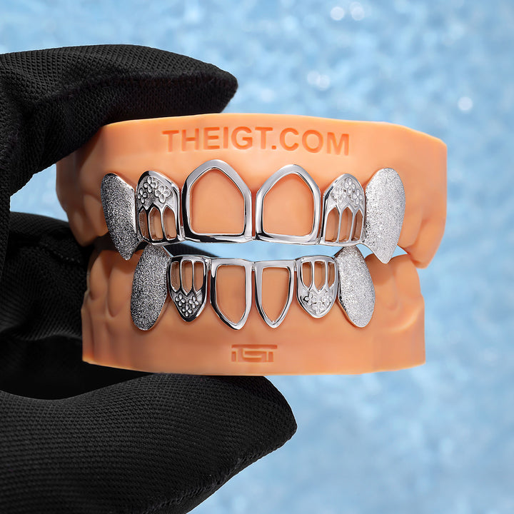 Gothic Arch Diamond Dust Open Face Grillz