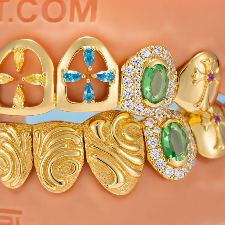 "Gothic Cross" Emerald Fang Custom Set
