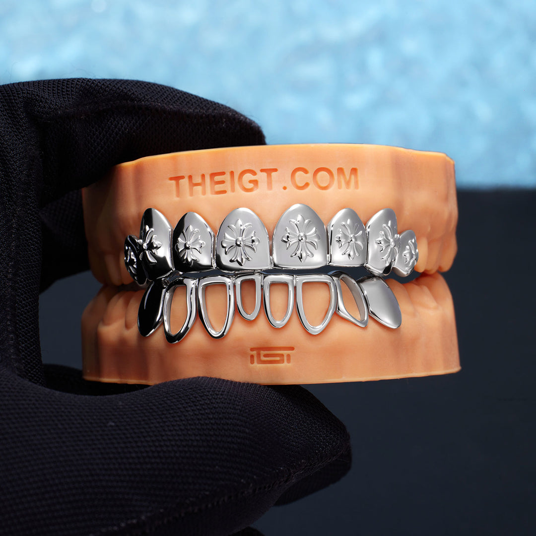 Gothic Cross Solid Gold Grillz