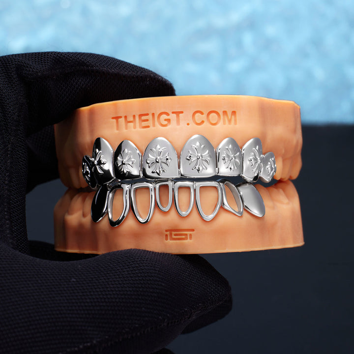 Gothic Cross Solid Gold Grillz