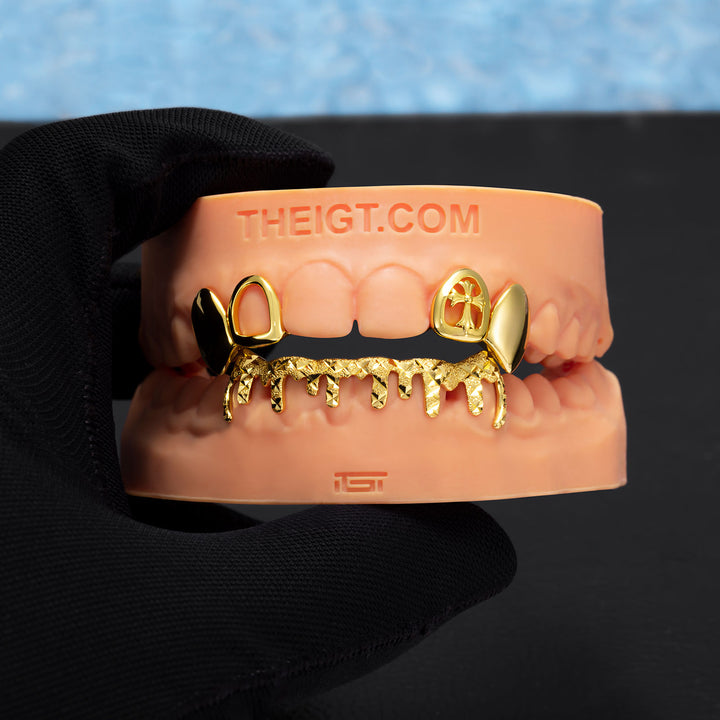 Gothic Cross & Drip Grillz
