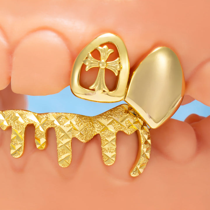 Gothic Cross & Drip Grillz