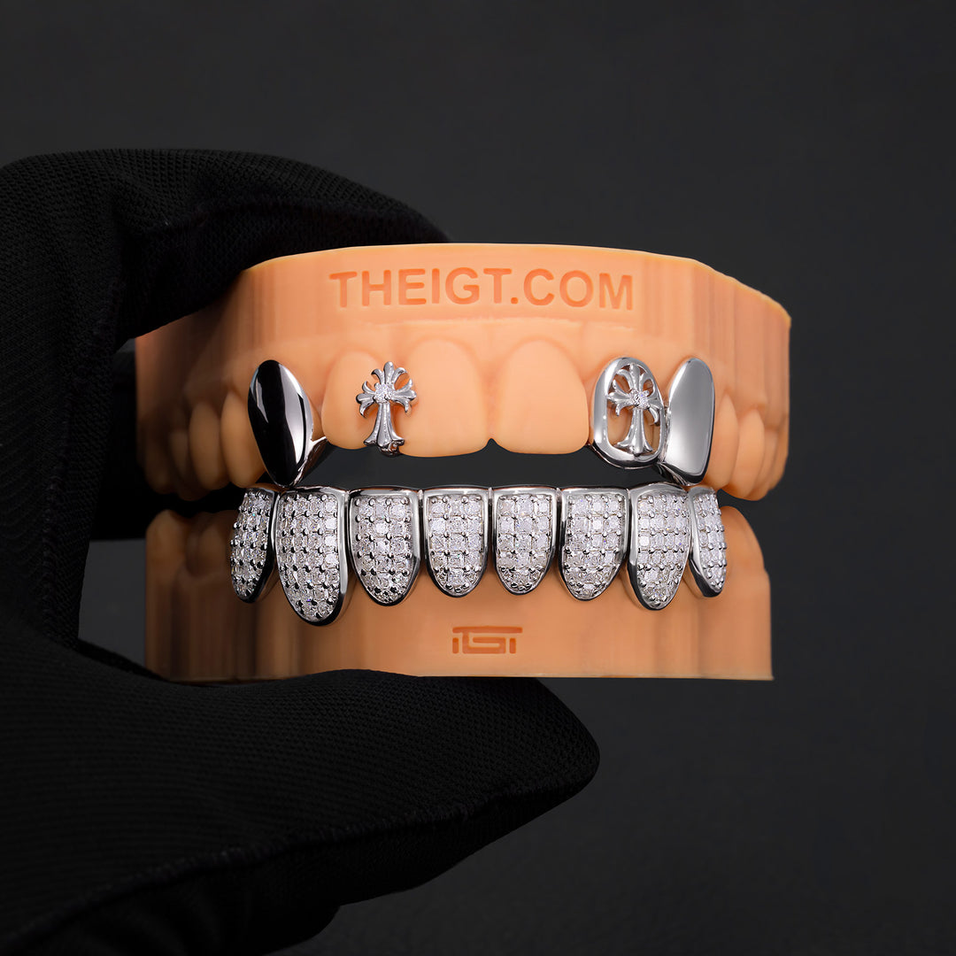 Gothic Cross & Full lce Grillz