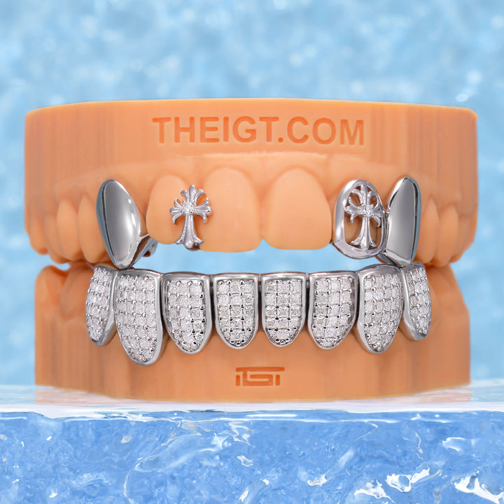 Gothic Cross & Full lce Grillz
