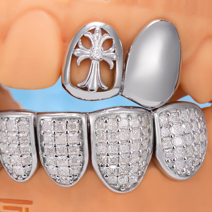 Gothic Cross & Full lce Grillz