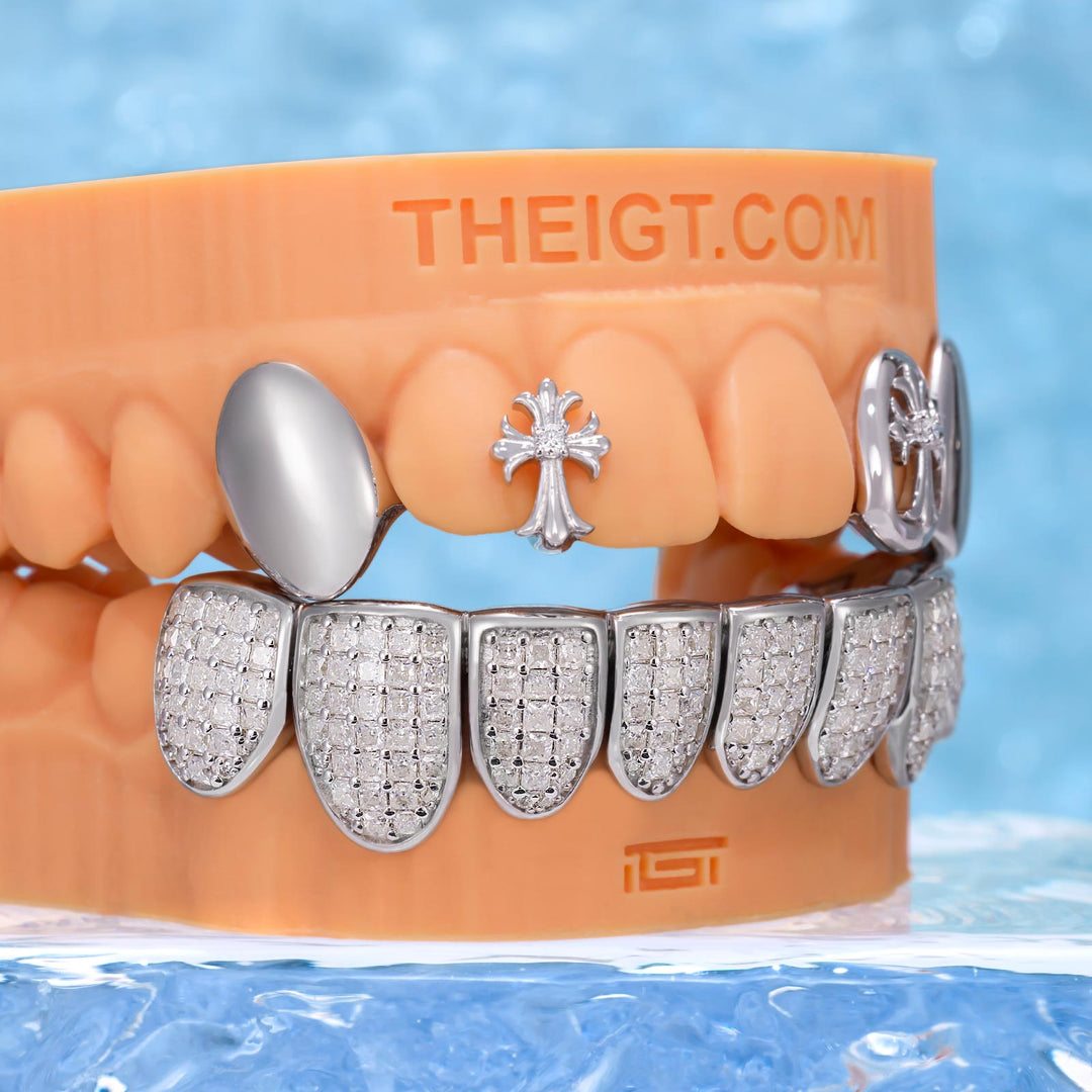 Gothic Cross & Full lce Grillz