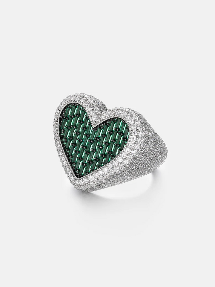 Made To Order Green Sapphire Heart Shape Ring