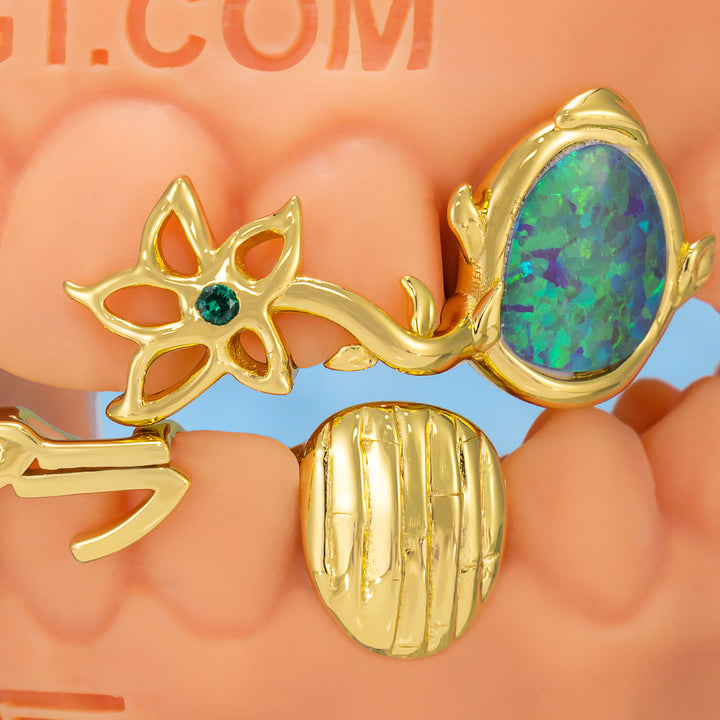 Green Opal Bamboo Grillz