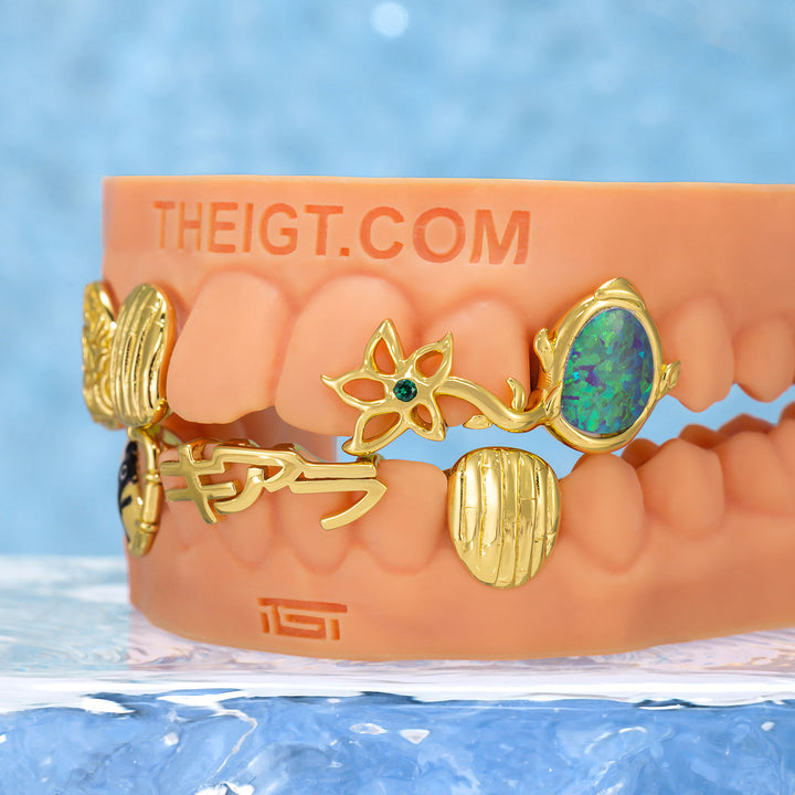 Green Opal Bamboo Grillz