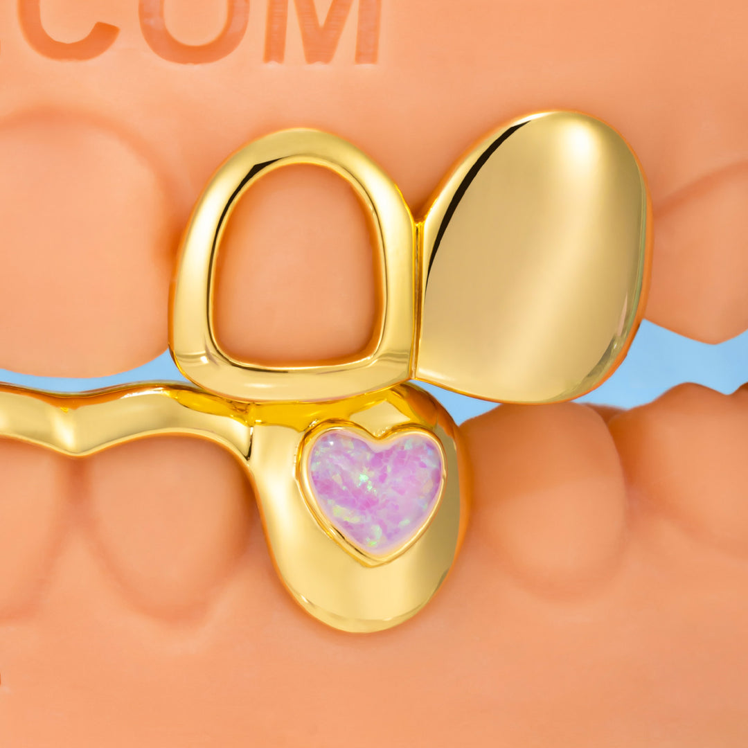 Heart Opal Bridge Grillz