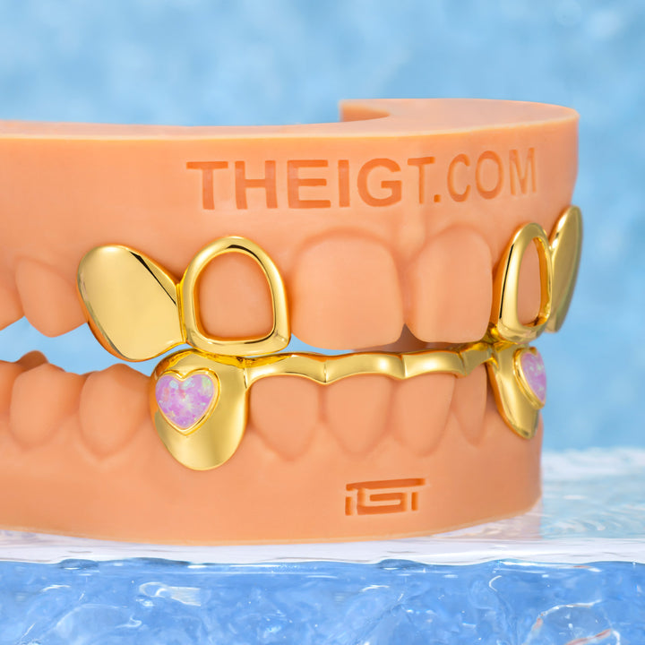 Heart Opal Bridge Grillz