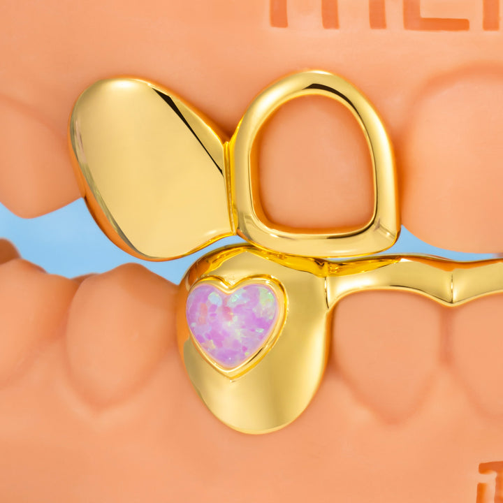 Heart Opal Bridge Grillz