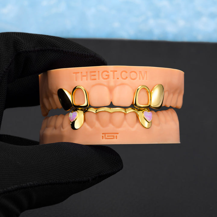 Heart Opal Bridge Grillz