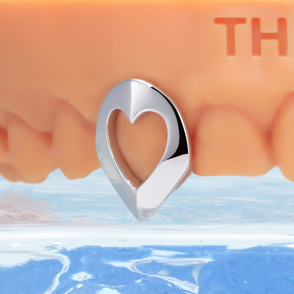 "Heart & Gap Star" Open-Face Grillz