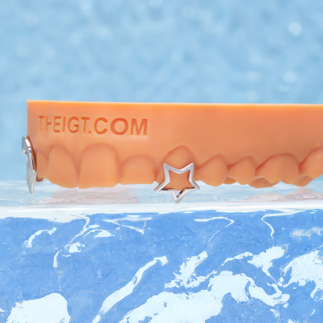 "Heart & Gap Star" Open-Face Grillz