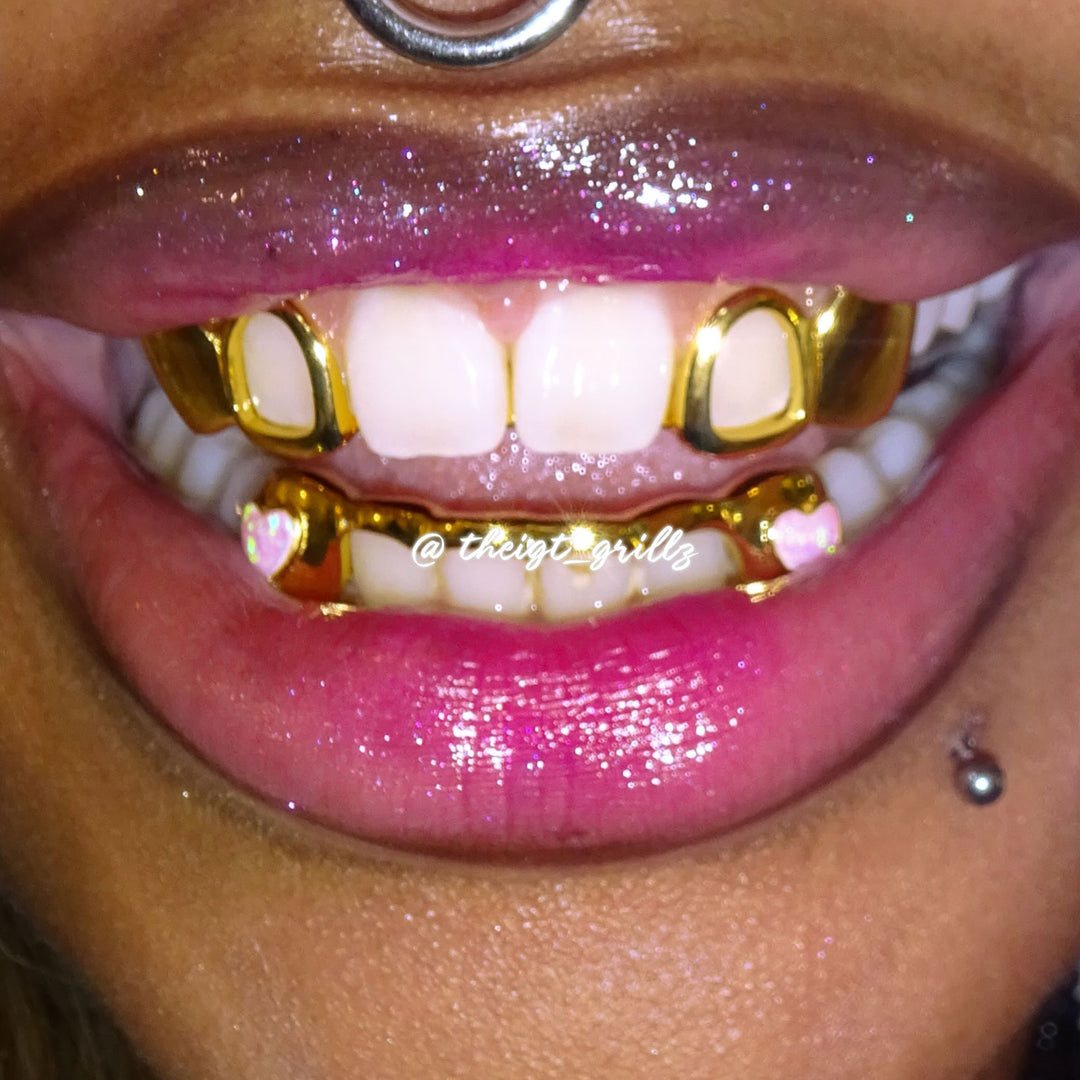 Heart Opal Bridge Grillz