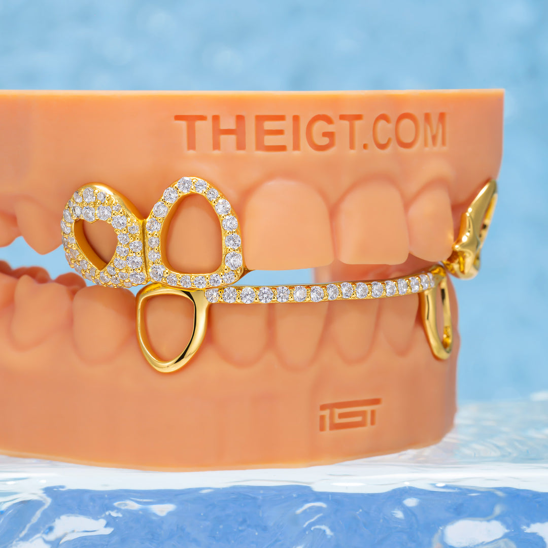 "Heart & Star" Iced Open-Face Grillz