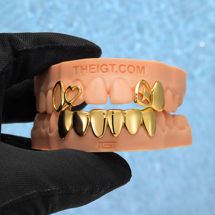 "Heart & Star" Open-Face Custom Grillz