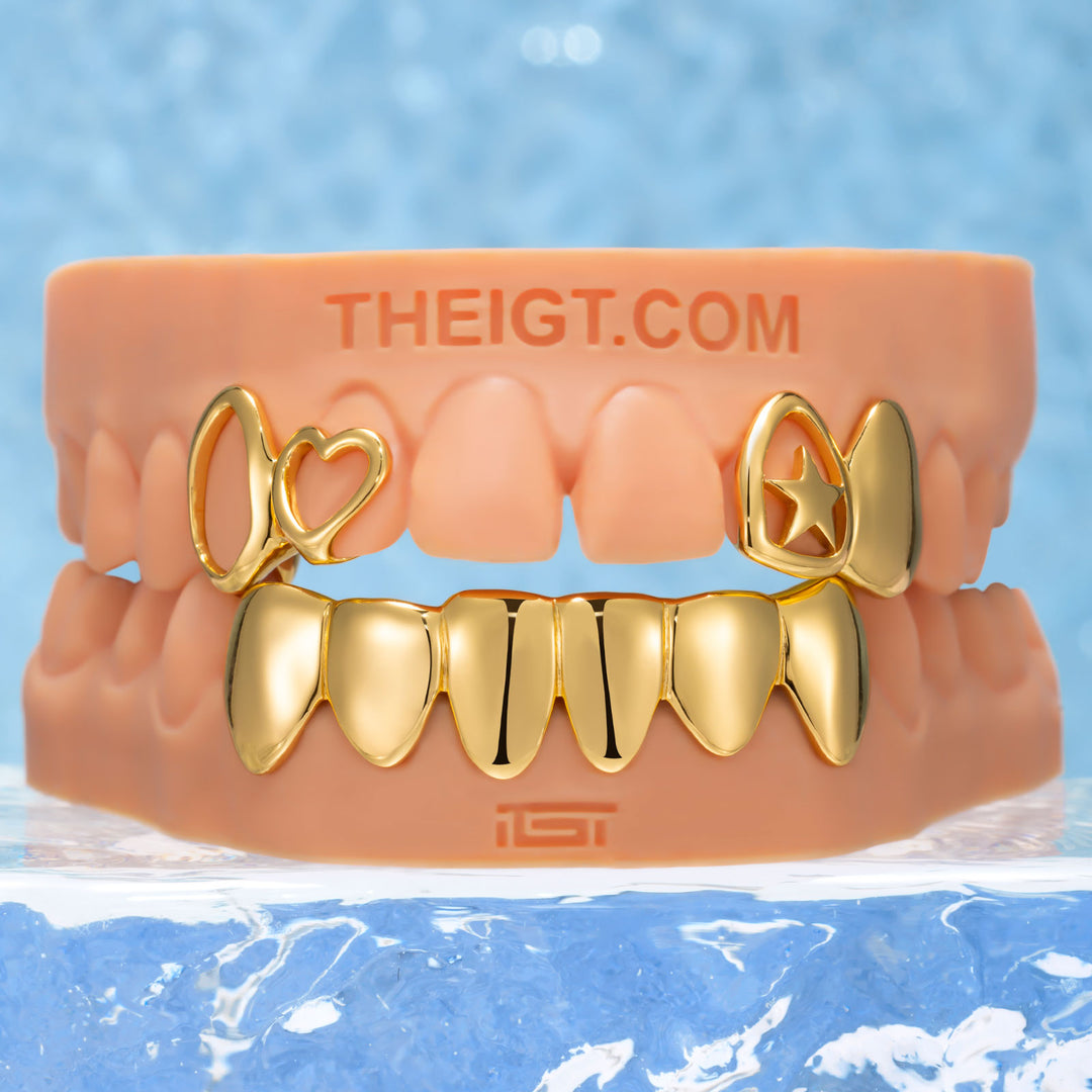 "Heart & Star" Open-Face Custom Grillz