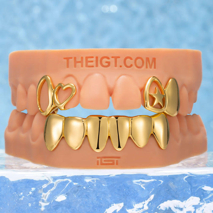 "Heart & Star" Open-Face Custom Grillz