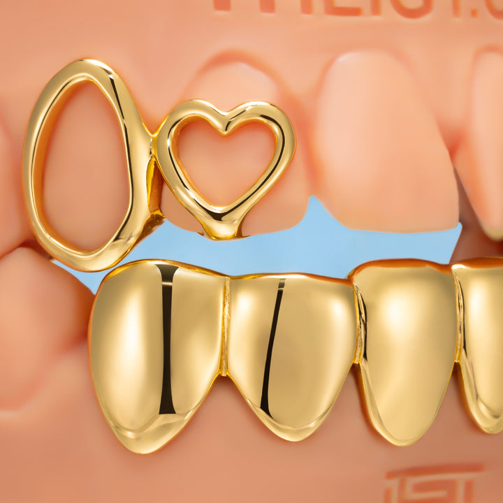 "Heart & Star" Open-Face Custom Grillz
