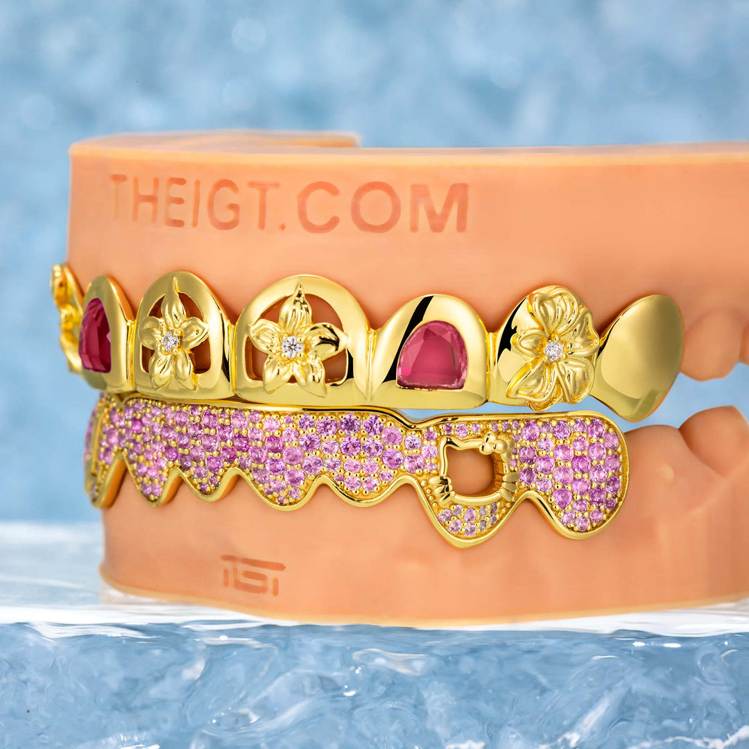 Hibiscus Flower Open Face Grillz