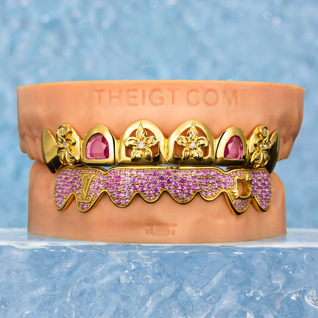 Hibiscus Flower Open Face Grillz
