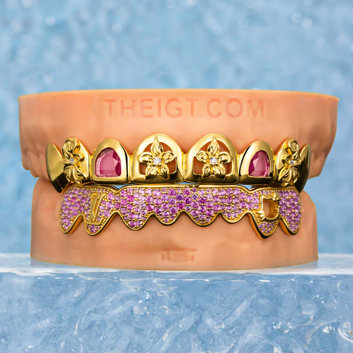 Hibiscus Flower Open Face Grillz