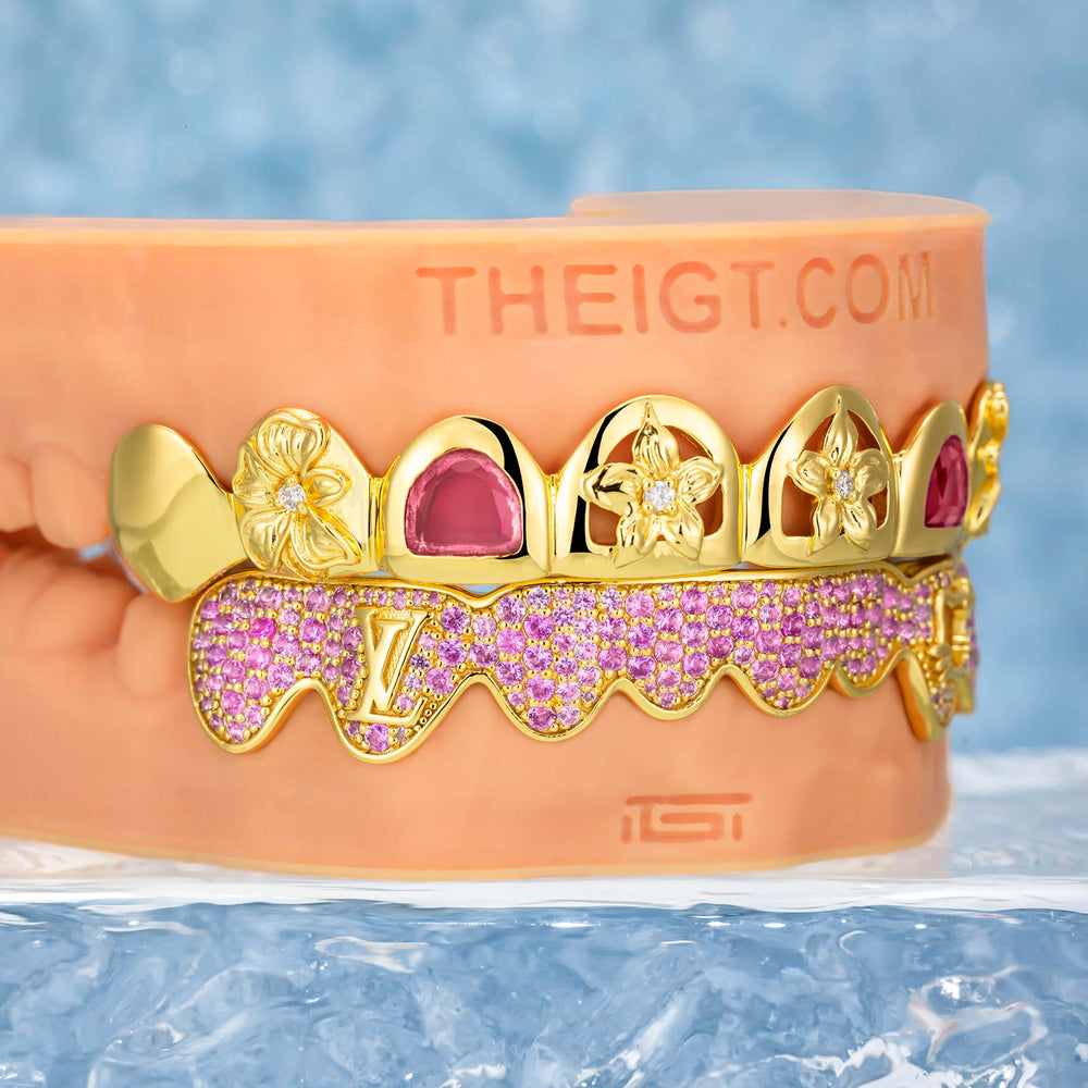 Hibiscus Flower Open Face Grillz