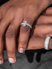 Moissanite Letter I Ring