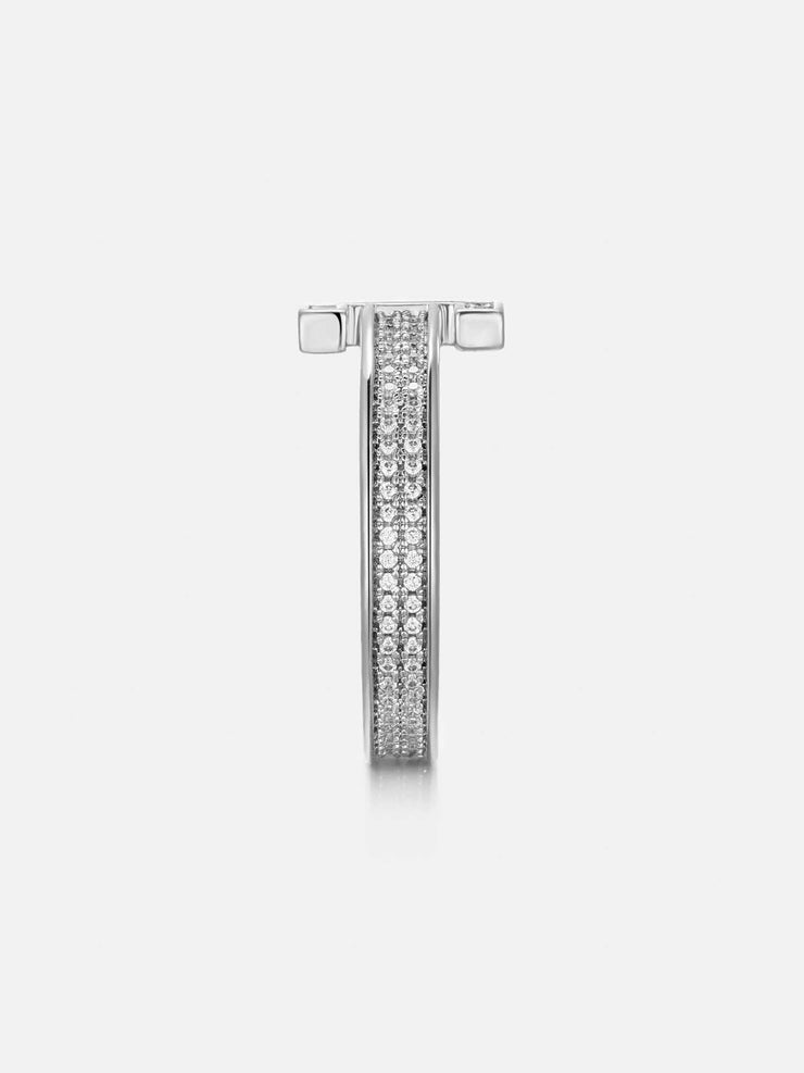 Moissanite Letter I Ring